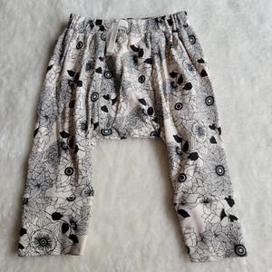 KATE QUINN Black Floral Panda Pants 12-18M